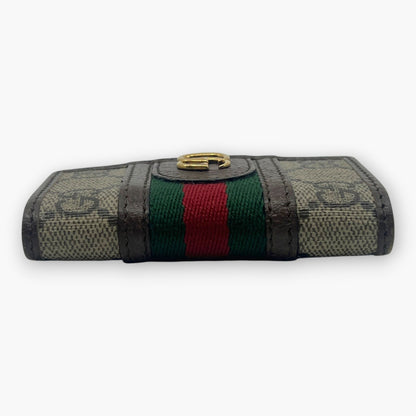 Gucci Ophidia GG Supreme Web Stripe 6-Key Case with Dust Bag