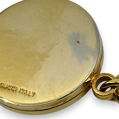 Gucci Gold-Tone Key Holder with Interlocking G & Web Stripe Design w/ Box