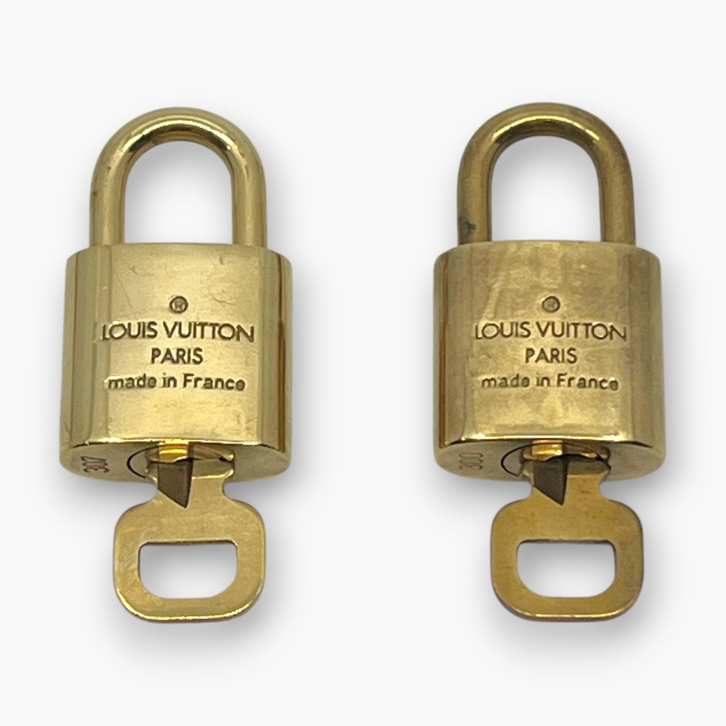 Louis Vuitton Padlock Set of 10 Gold-Tone Brass Locks & Keys pj260603