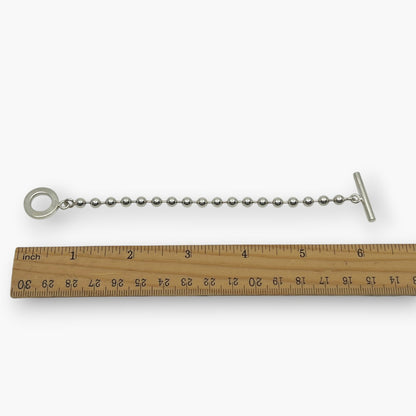 Gucci Sterling Silver 925 Ball Chain Toggle Bracelet