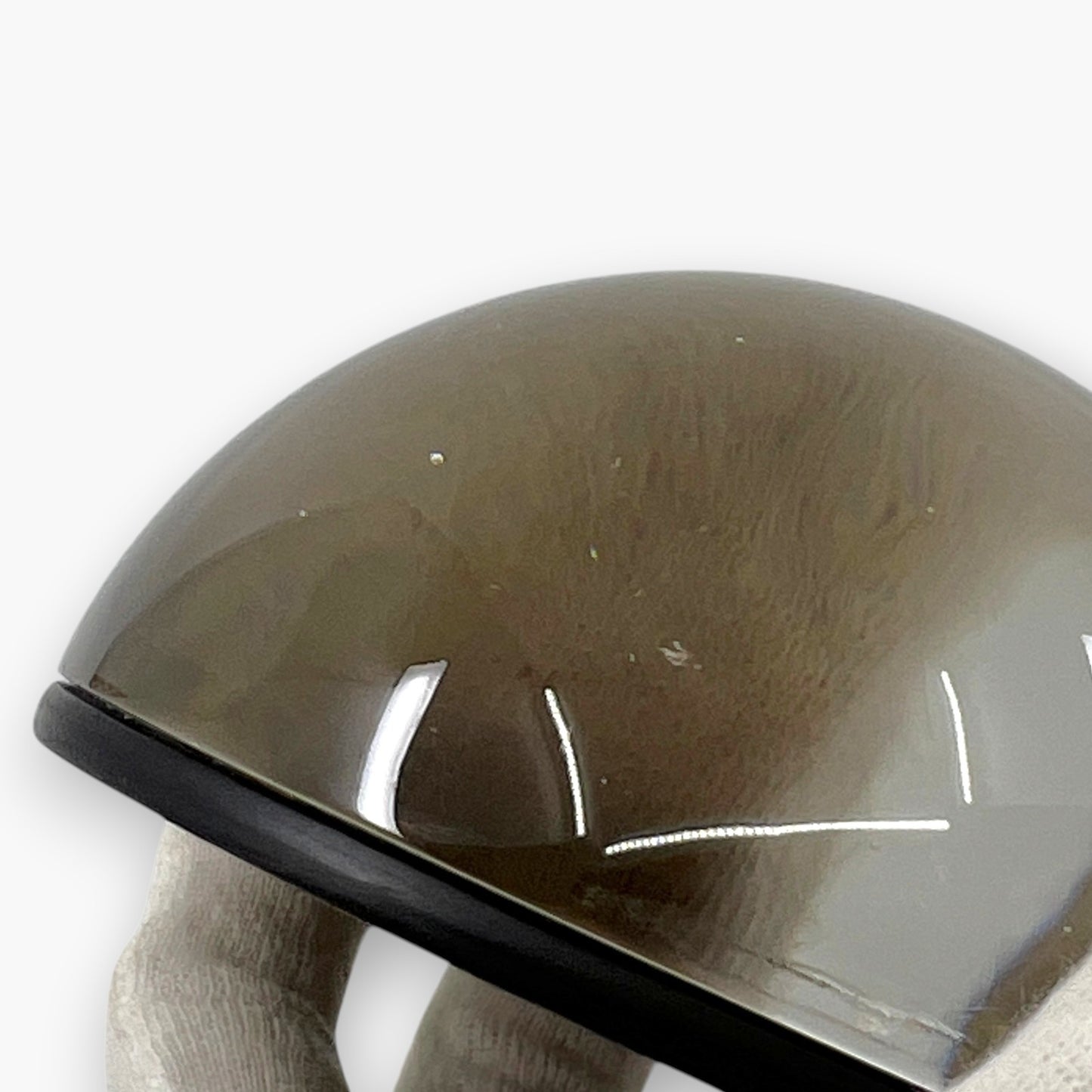 Gucci GG Monogram Horsebit Web Stripe Round Paperweight Decor Glass Italy Auth