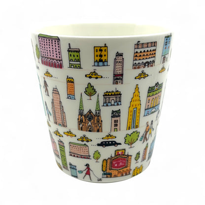 Tiffany & Co. 5th Avenue Bone China Mug 2 Cups Pair Set in NYC Design w/ Box