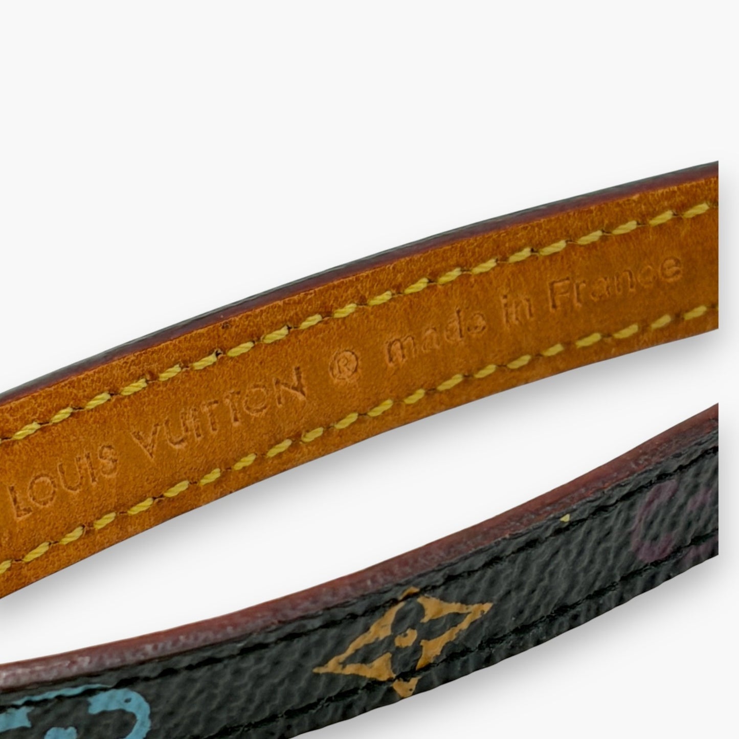 Louis Vuitton Monogram Multicolor Phone Strap Coated Canvas Leather Black M92598
