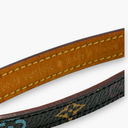 Louis Vuitton Monogram Multicolor Phone Strap Coated Canvas Leather Black M92598