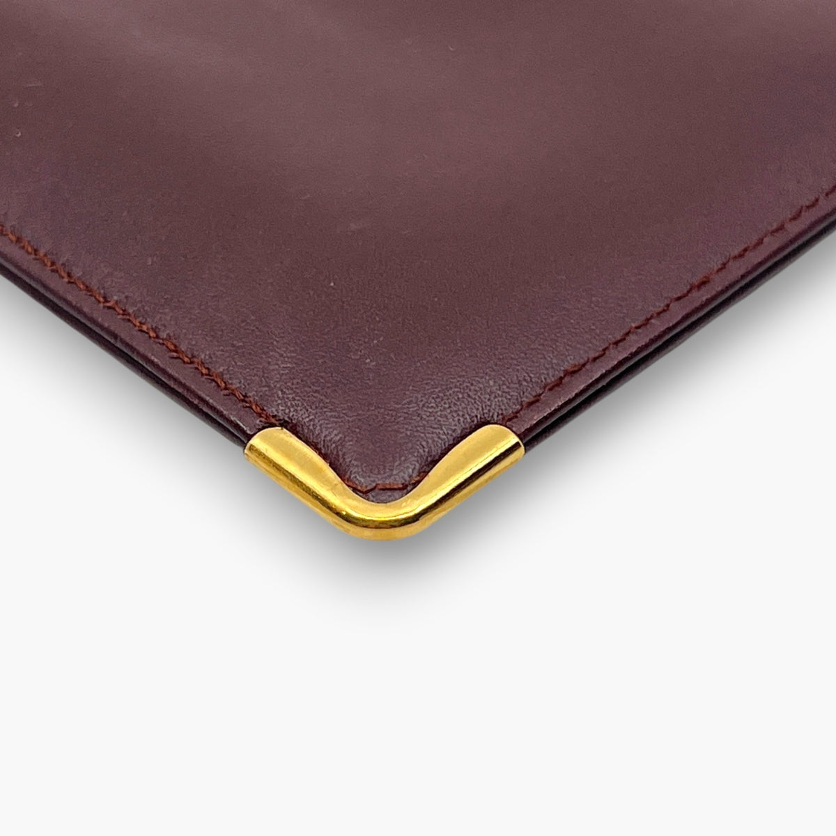 Cartier Must de Cartier Eyeglasses Case Bordeaux Leather with Box Certificate