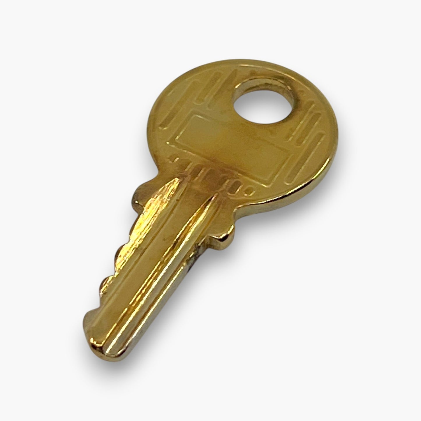 Hermes Cadena Padlock Gold-Tone Brass Lock & Key Set pj260608