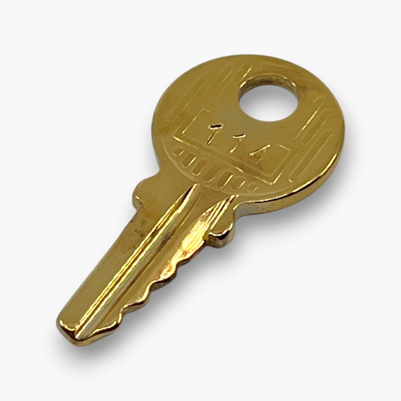 Hermes Cadena Padlock Gold-Tone Brass Lock & Key Set pj260608
