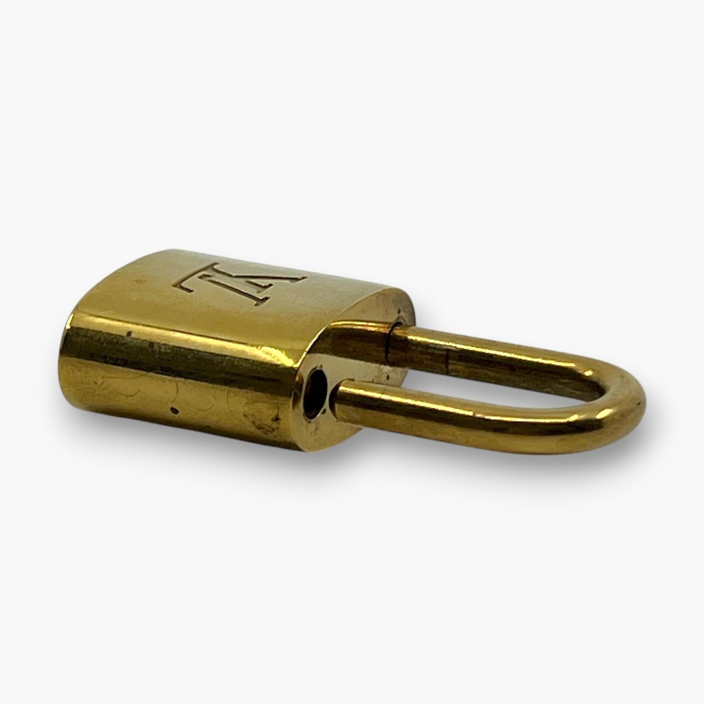 Louis Vuitton Cadena Gold-Tone Brass Padlock Key Set with Leather Clochette