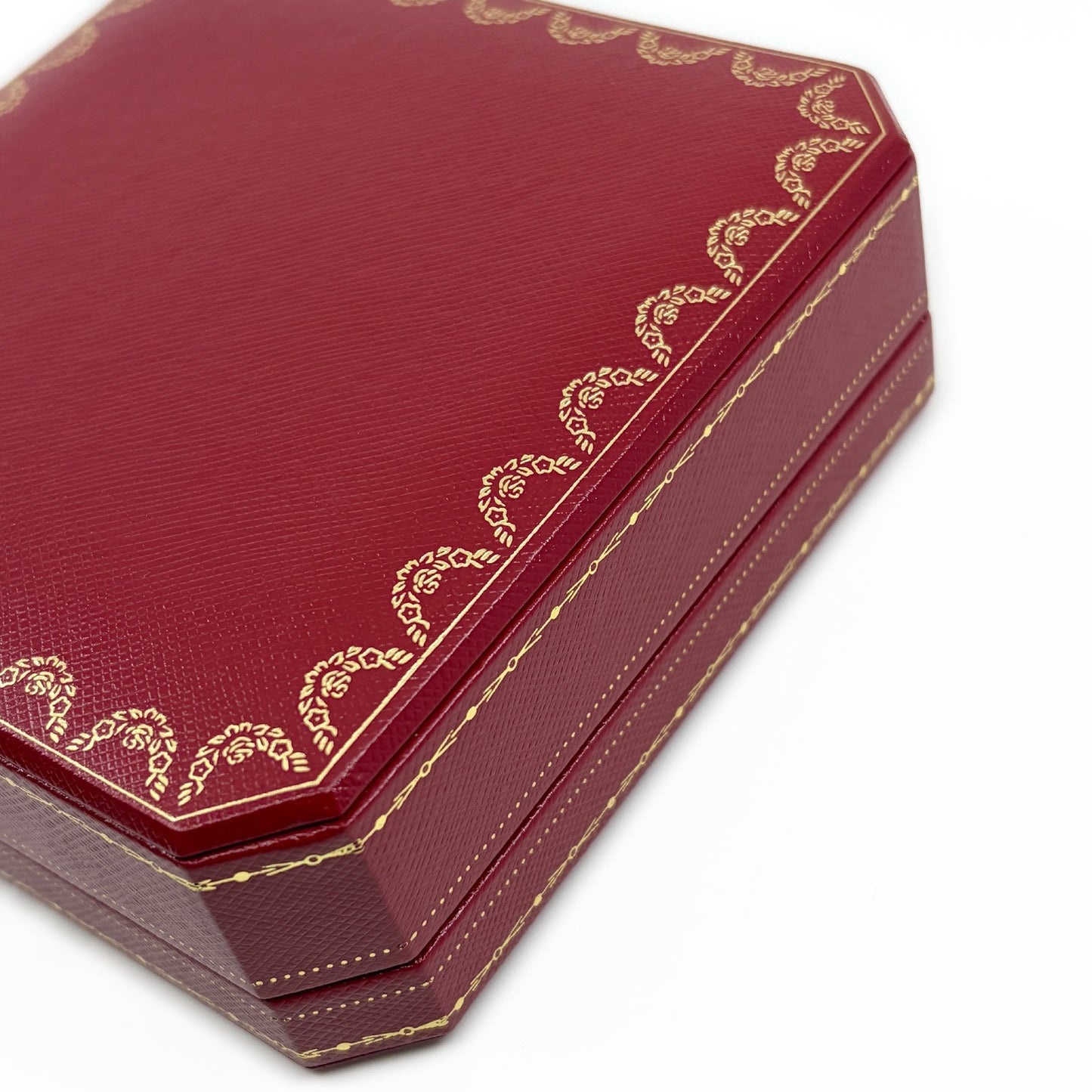 Cartier Jewelry Box Empty Case 2 Piece Set with Outer Boxes Red