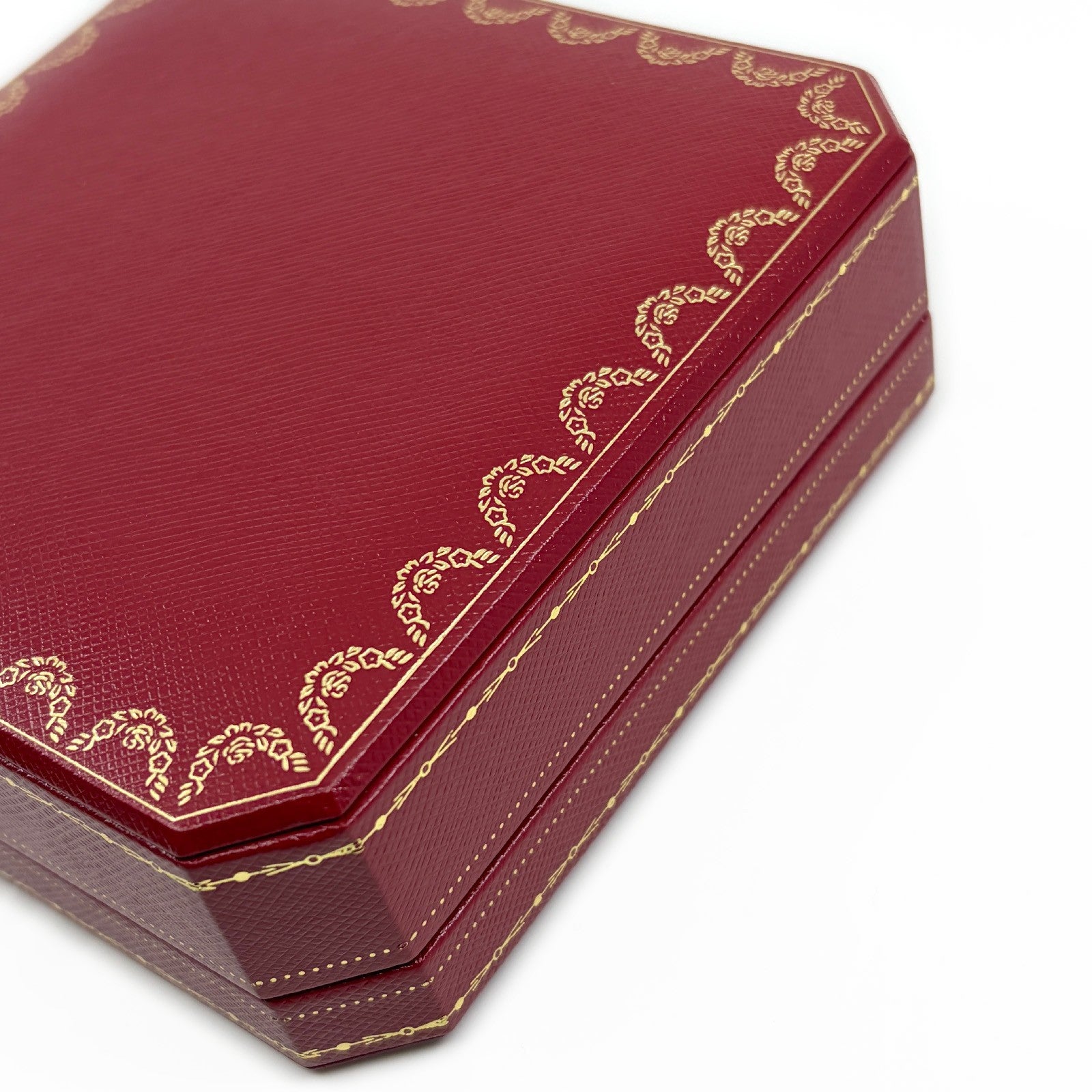 Cartier Jewelry Box Empty Case 2 Piece Set with Outer Boxes Red