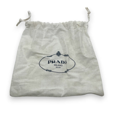 Prada Pink Saffiano Leather Heart Ribbon Key Ring Charm with Box Dust Bag