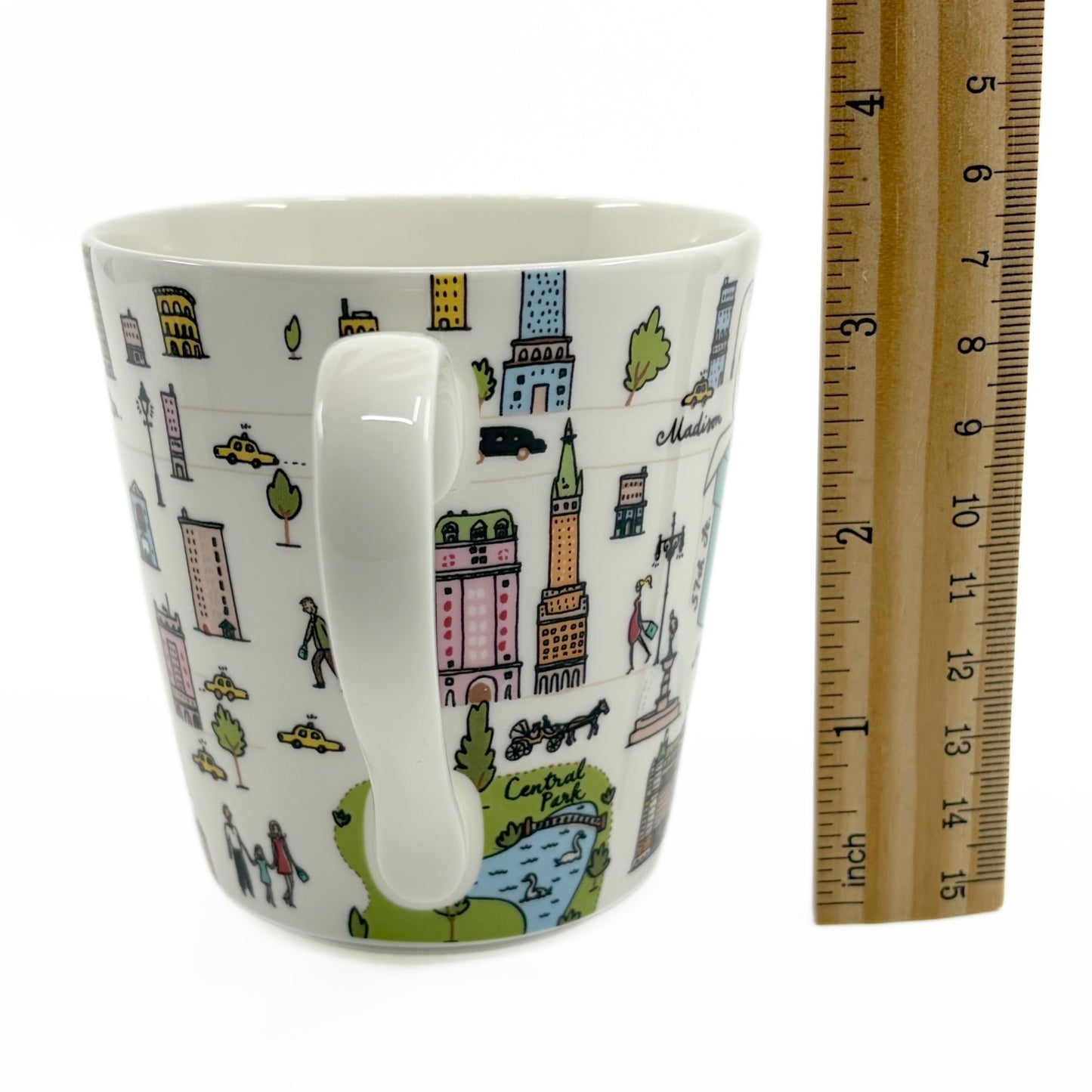 Tiffany & Co. 5th Avenue Bone China Mug 2 Cups Pair Set in NYC Design w/ Box