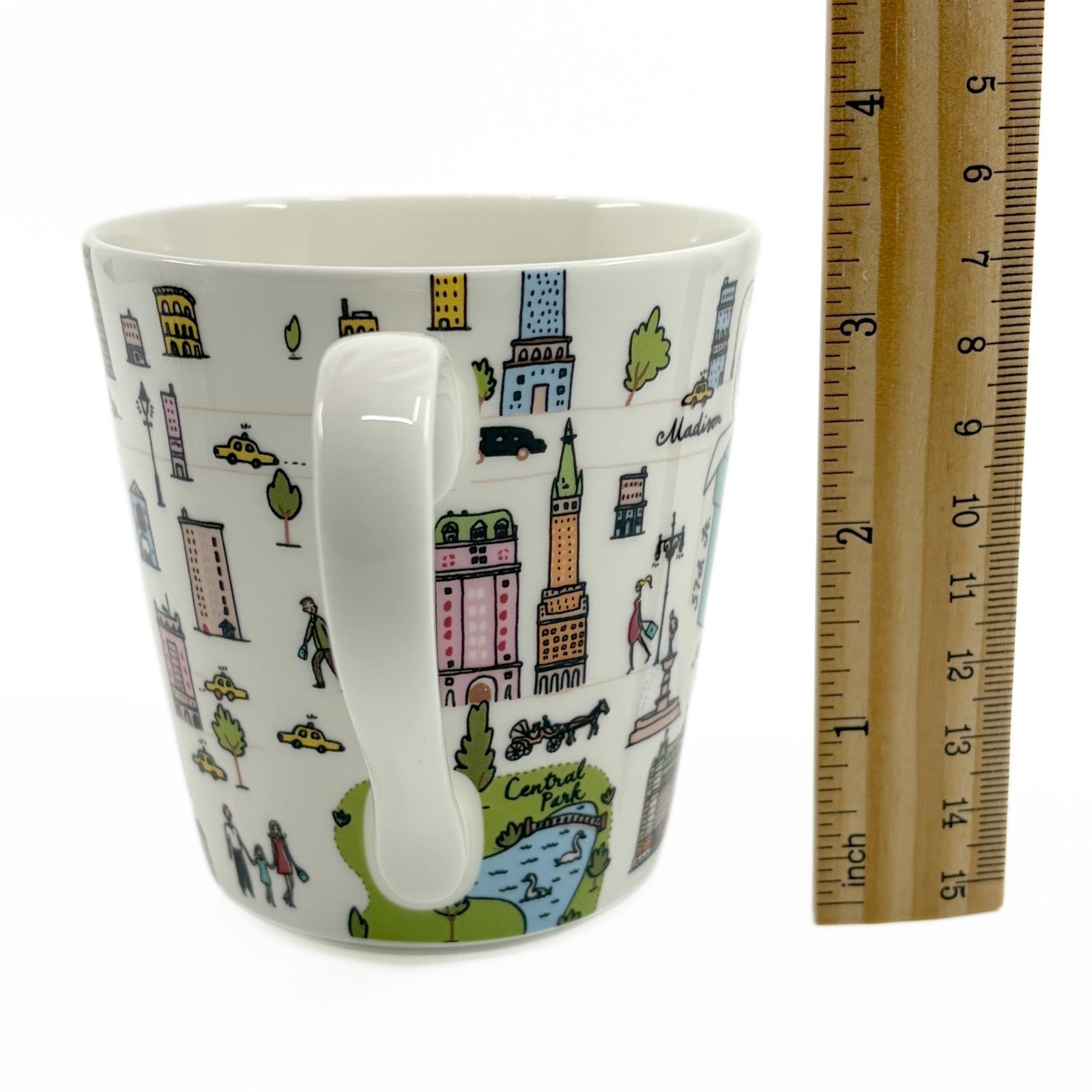 Tiffany & Co. 5th Avenue Bone China Mug 2 Cups Pair Set in NYC Design w/ Box