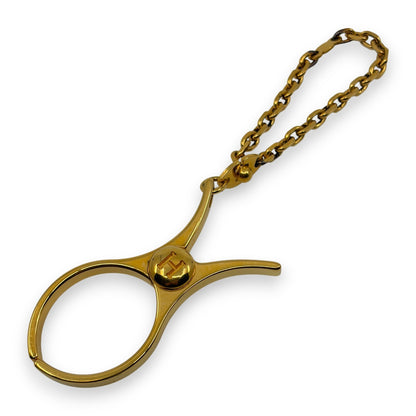 Hermes Filou Glove Holder Gold-Tone Metal with Chain
