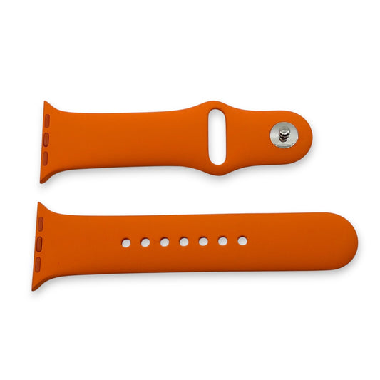 Hermes Apple Watch Band Orange Silicone Sport Strap S/M for 41mm