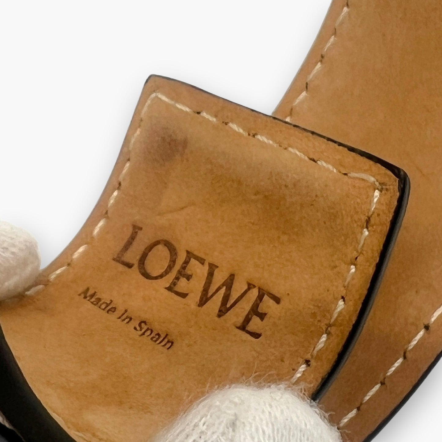 Loewe Anagram Slap Bracelet Small in Brown Leather