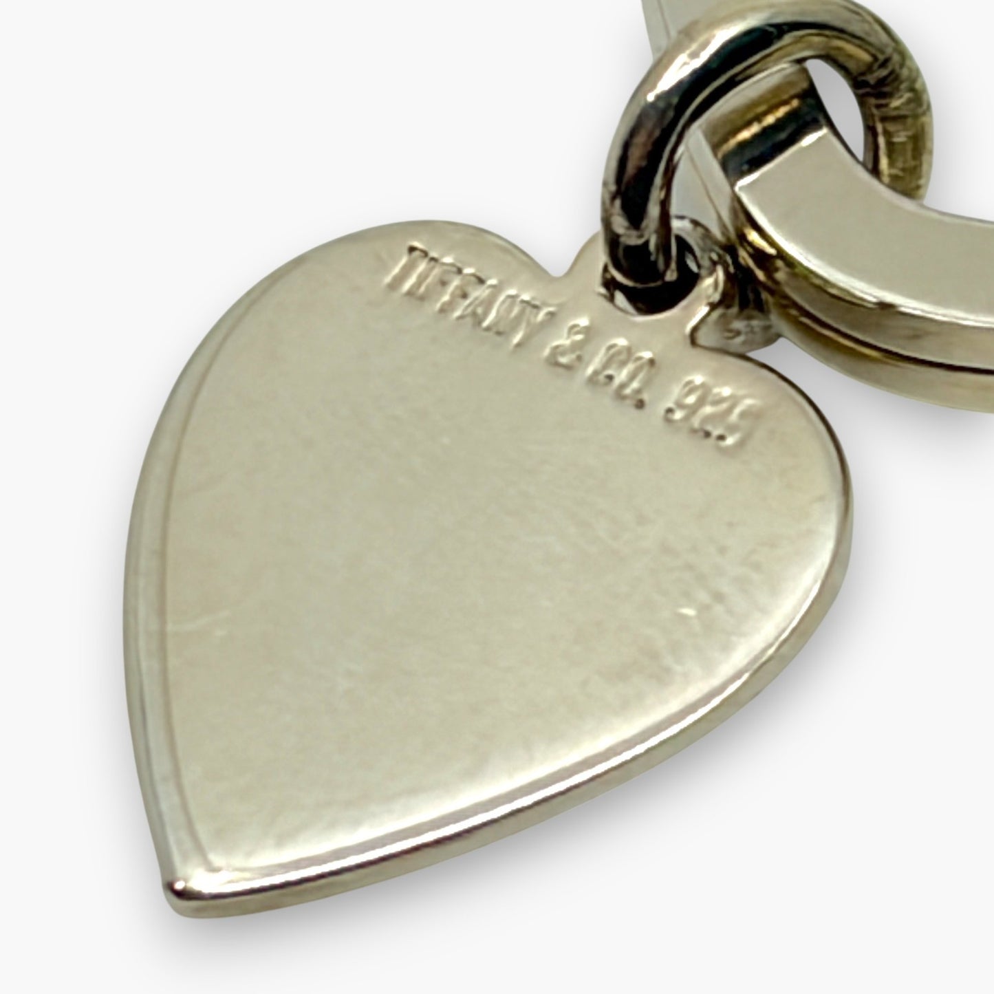 Tiffany & Co. Sterling Silver 925 Heart Key Ring Charm