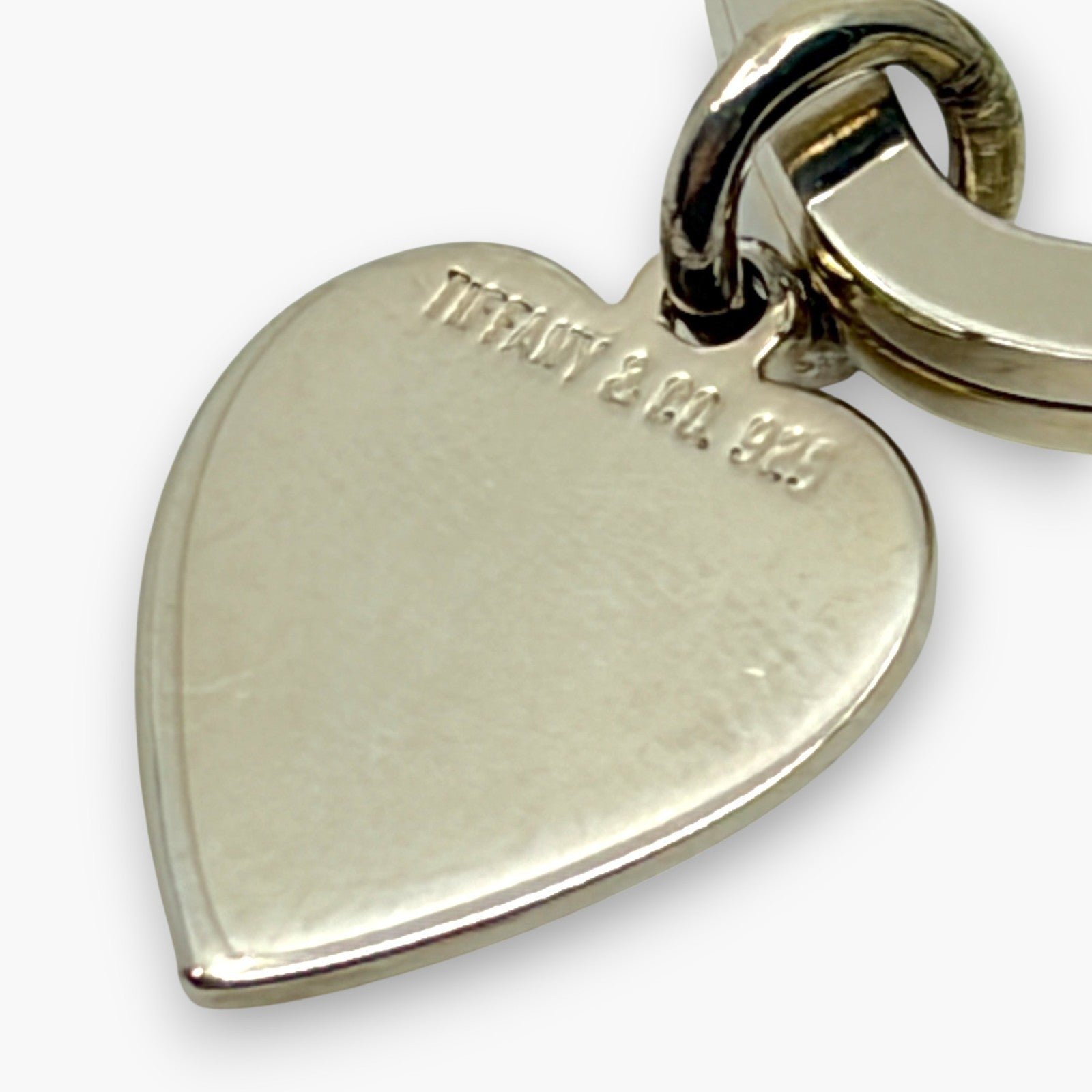 Tiffany & Co. Sterling Silver 925 Heart Key Ring Charm