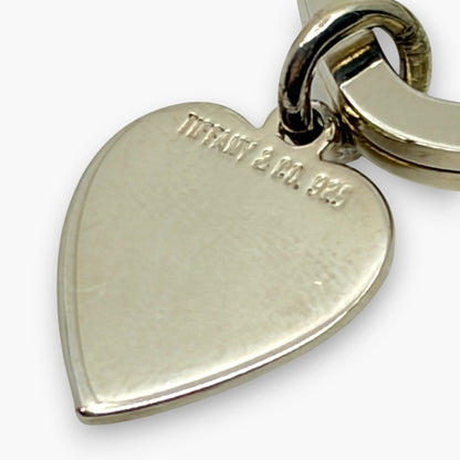 Tiffany & Co. Sterling Silver 925 Heart Key Ring Charm