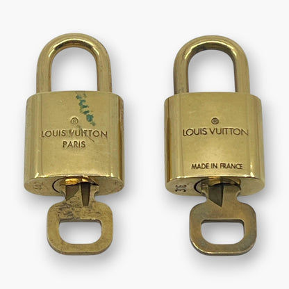 Louis Vuitton Padlock Set of 10 Gold-Tone Brass Locks & Keys pj260602