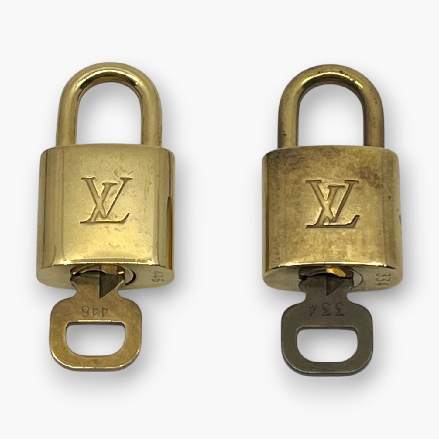 Louis Vuitton Padlock Set of 10 Gold-Tone Brass Locks & Keys pj260603