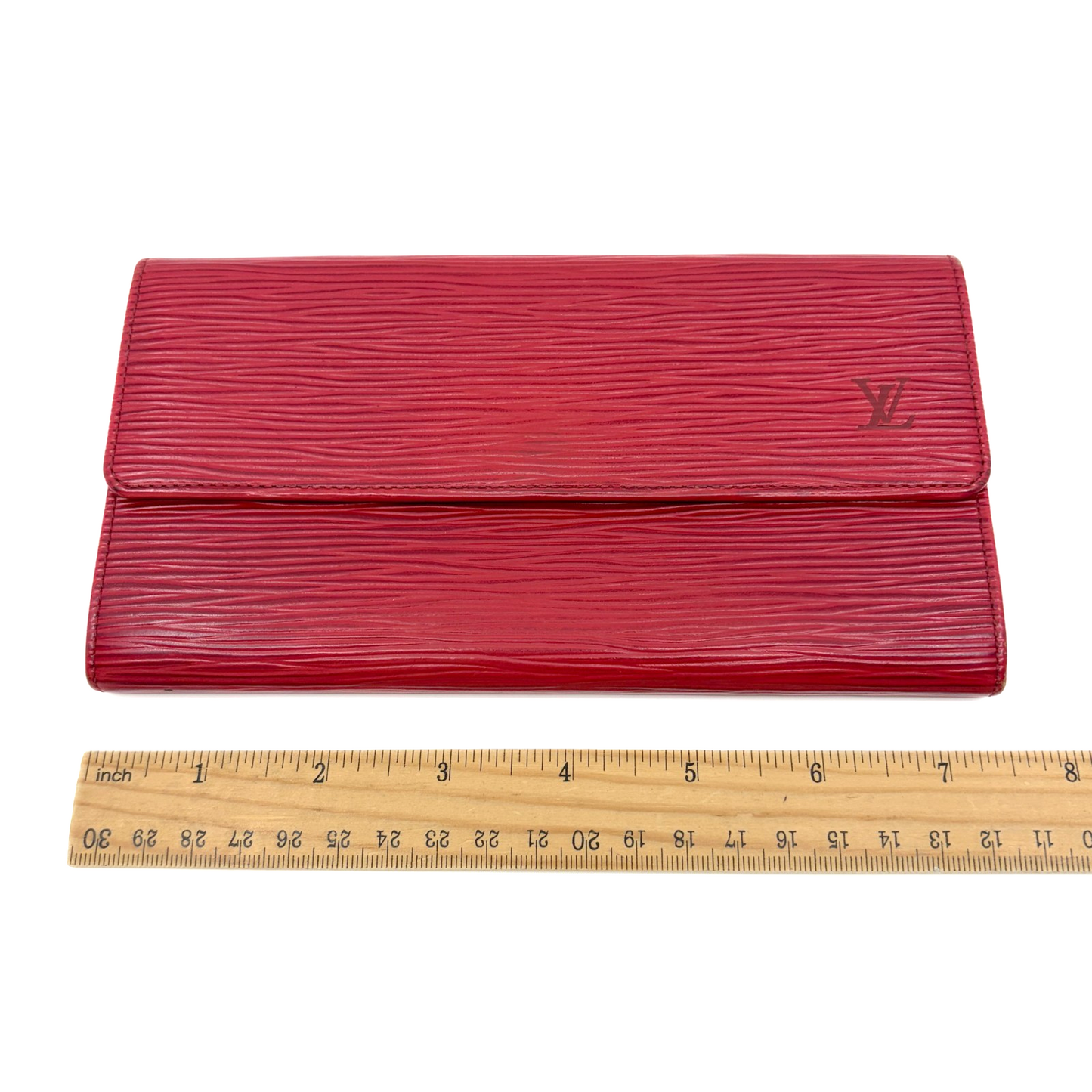 Louis Vuitton Epi Pochette Porte-Monnaie Credit Long Wallet Red M63577
