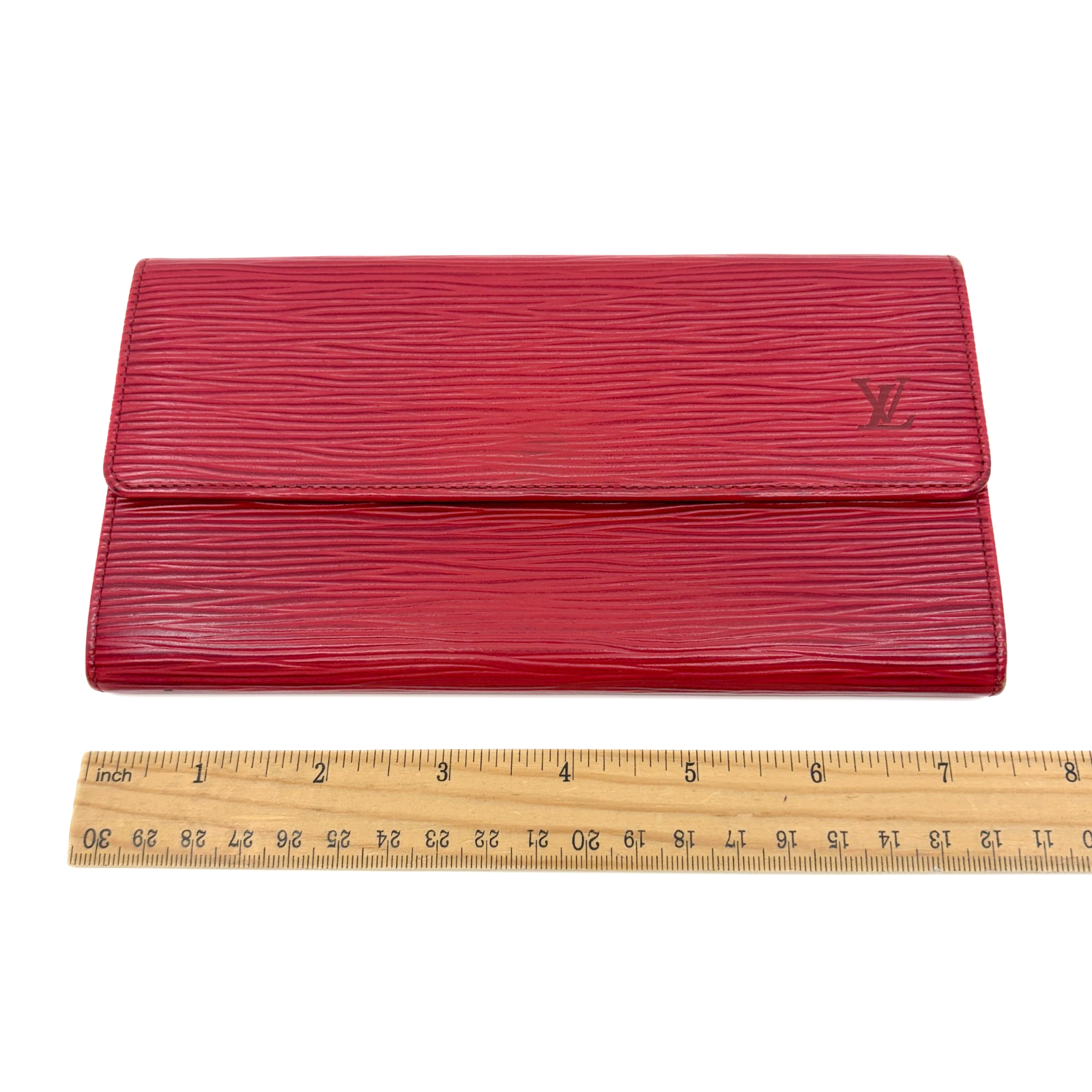 Louis Vuitton Epi Pochette Porte-Monnaie Credit Long Wallet Red M63577