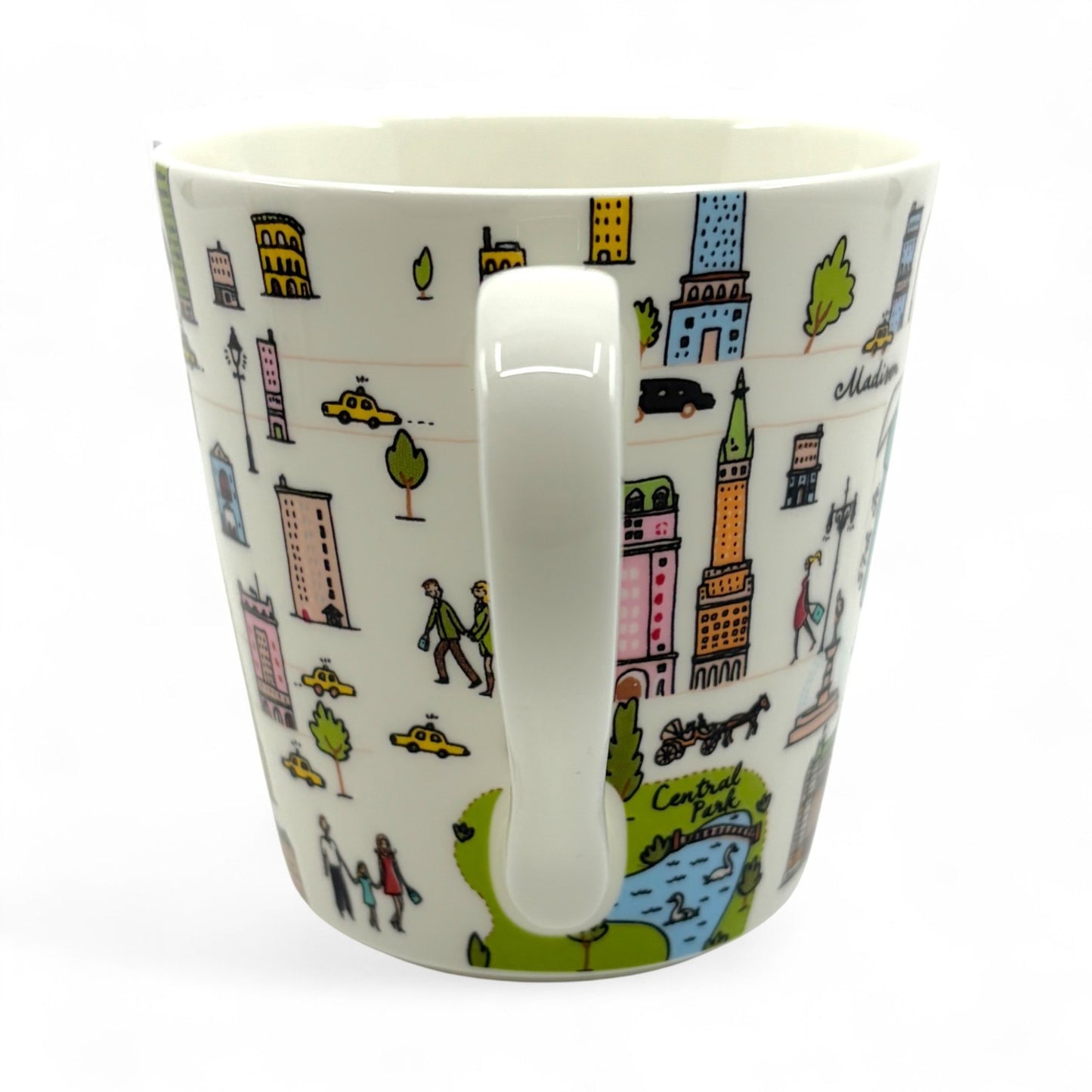 Tiffany & Co. 5th Avenue Bone China Mug 2 Cups Pair Set in NYC Design w/ Box