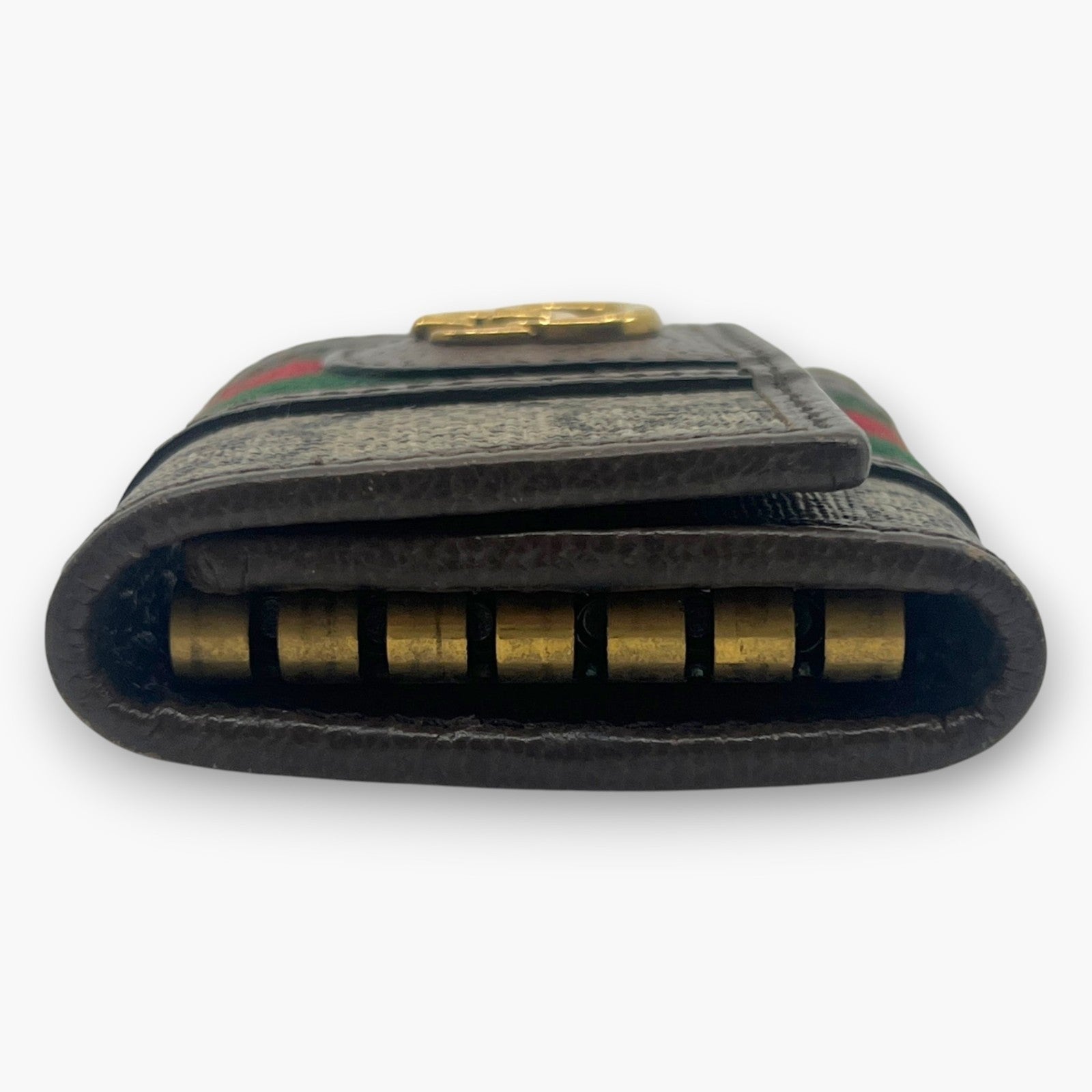 Gucci Ophidia GG Supreme Web Stripe 6-Key Case with Dust Bag