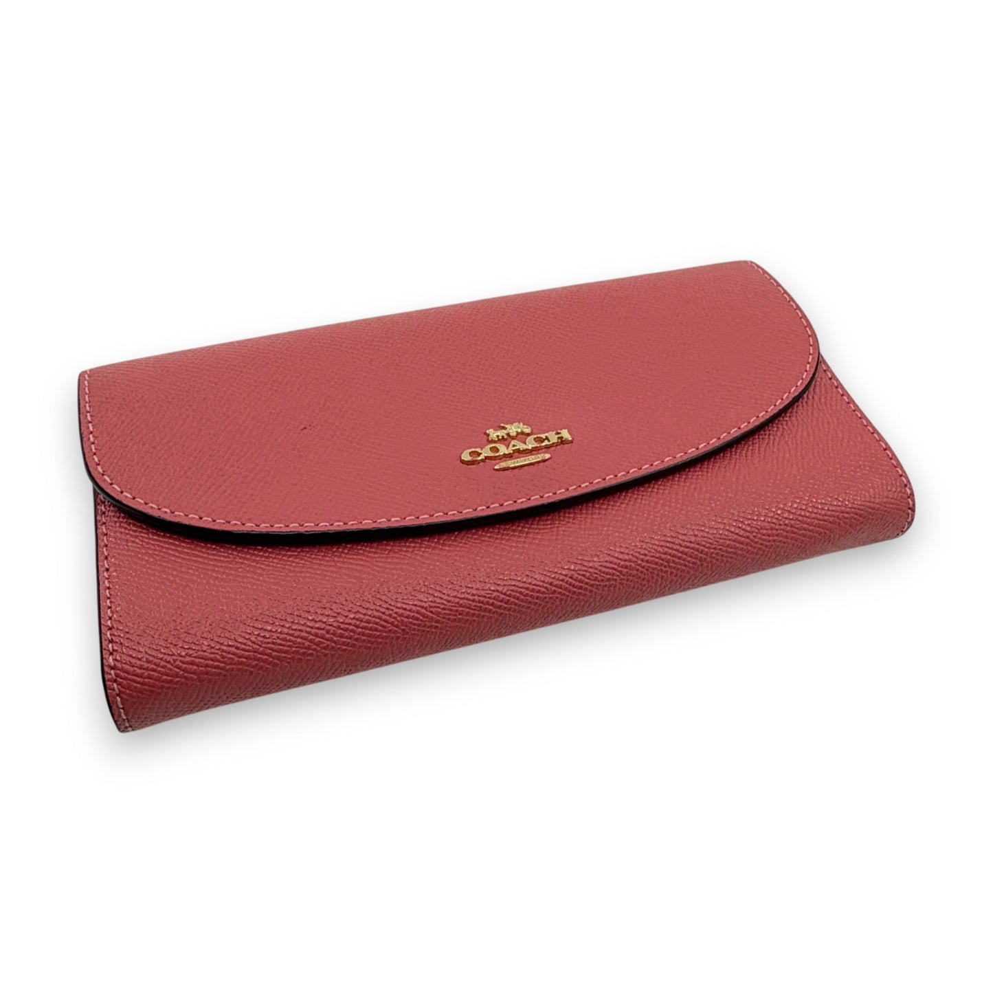 Coach Long Wallet in Pink Leather with Horse and Carriage Logo
