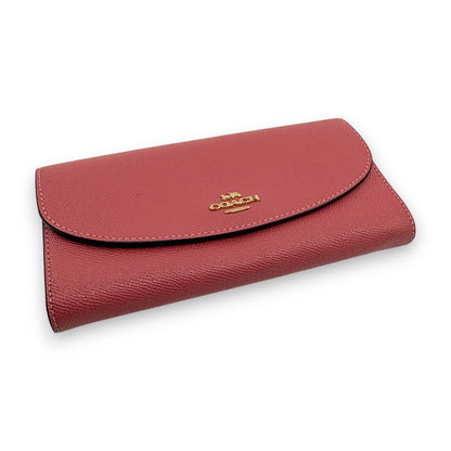 Coach Long Wallet in Pink Leather with Horse and Carriage Logo