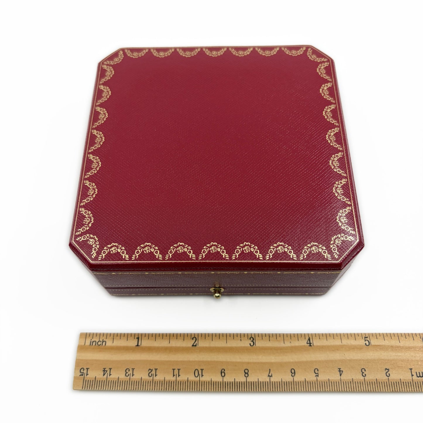 Cartier Jewelry Box Empty Case 2 Piece Set with Outer Boxes Red