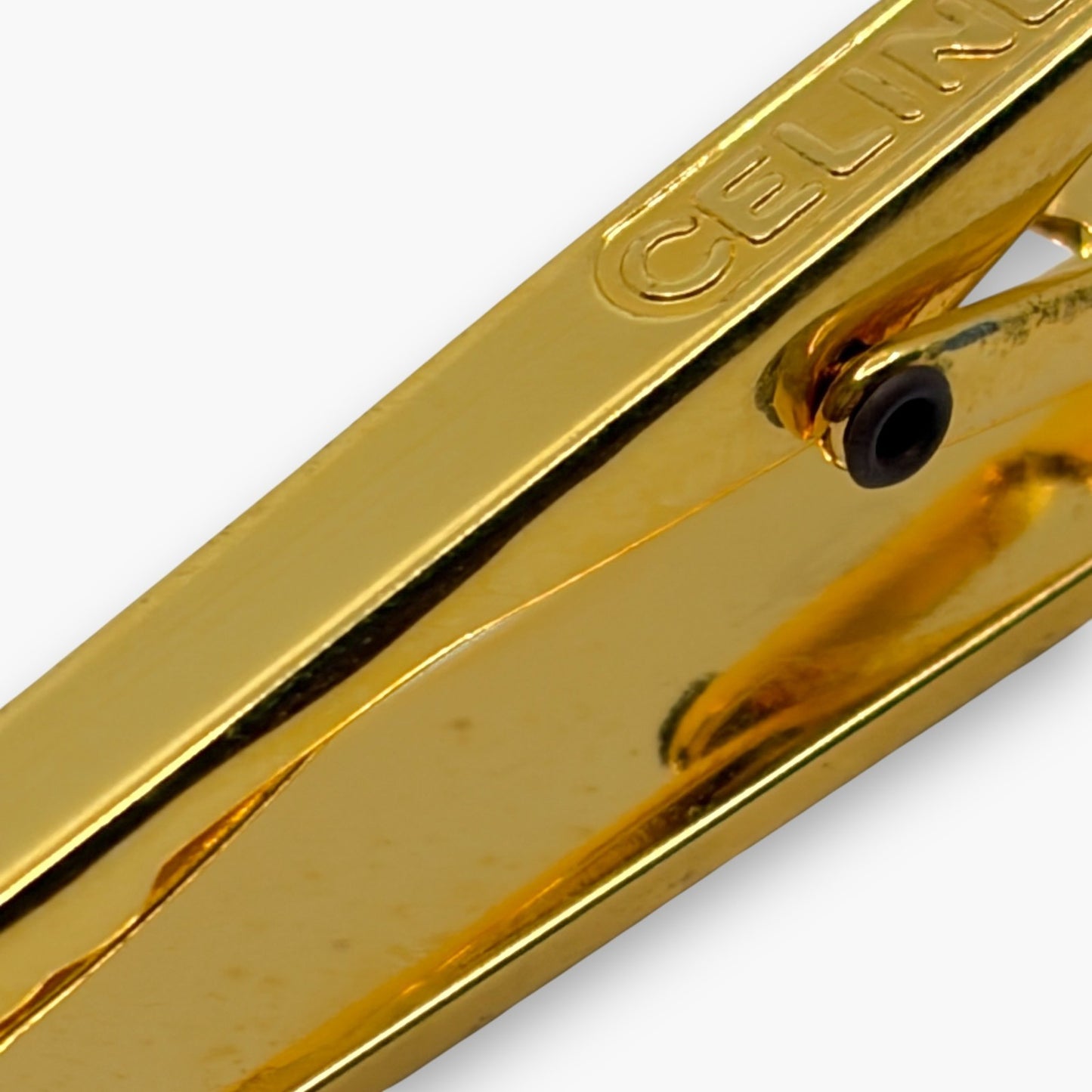 Celine Gold-Tone Logo Tie Clip Bar