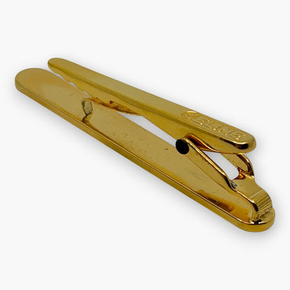 Celine Gold-Tone Logo Tie Clip Bar