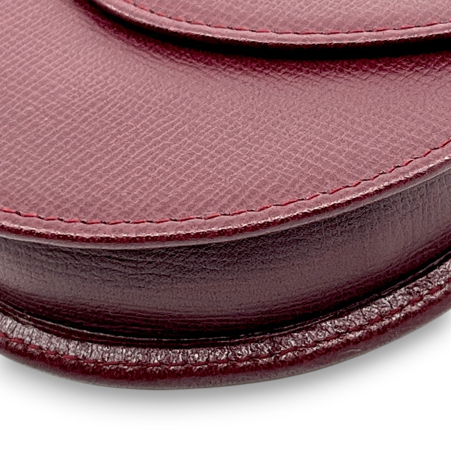 Must de Cartier Burgundy Leather Coin Purse w/ Box Cloth Certificate
