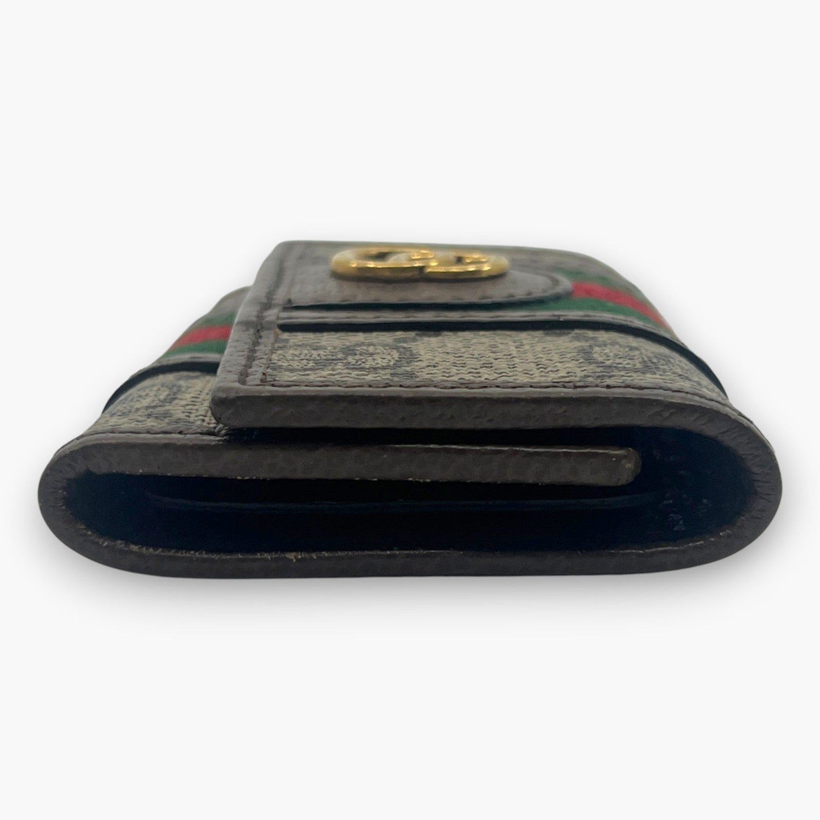 Gucci Ophidia GG Supreme Web Stripe 6-Key Case with Dust Bag