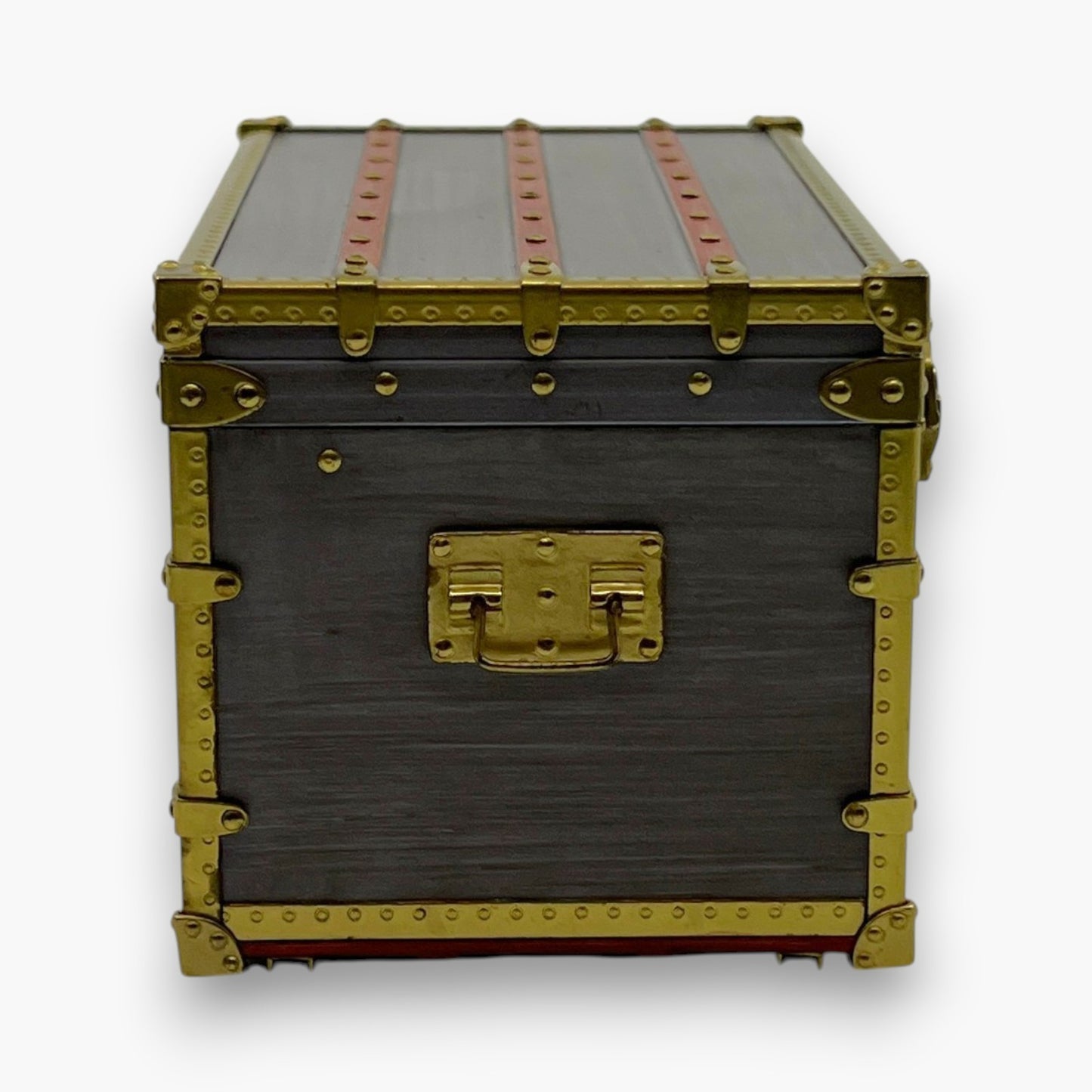 Louis Vuitton Mini Malle Zinc Trunk Paperweight Jewelry Box w/ Box Authentic