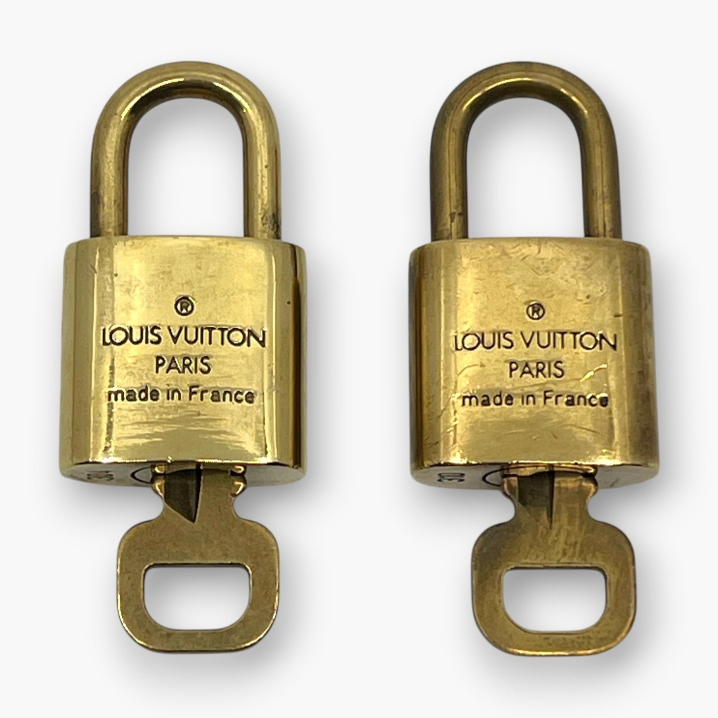 Louis Vuitton Padlock Set of 10 Gold-Tone Brass Locks & Keys pj260606