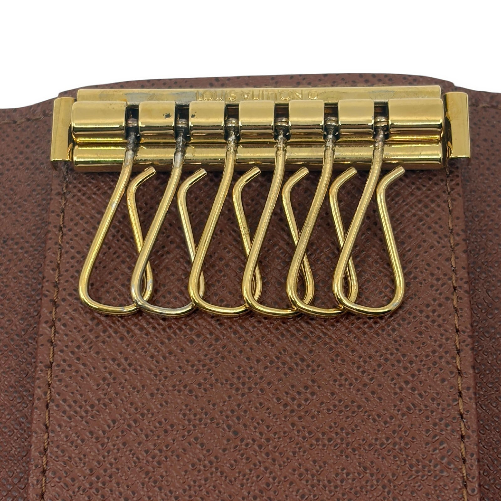 Louis Vuitton Monogram Multicles 6 Key Case Brown Canvas Leather M62630