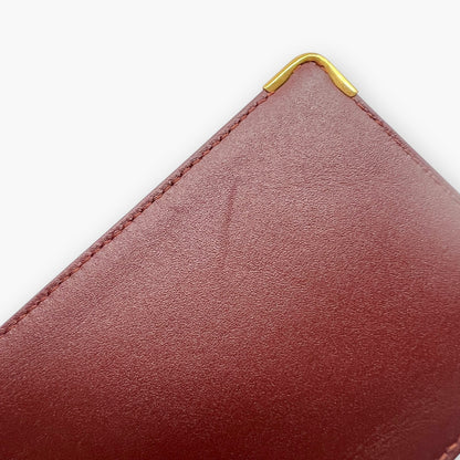 Cartier Eyeglasses Case Bordeaux Burgundy Leather Soft Case