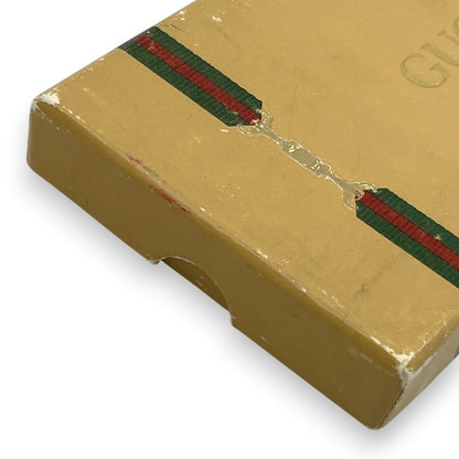 Gucci Gold-Tone Key Holder with Interlocking G & Web Stripe Design w/ Box