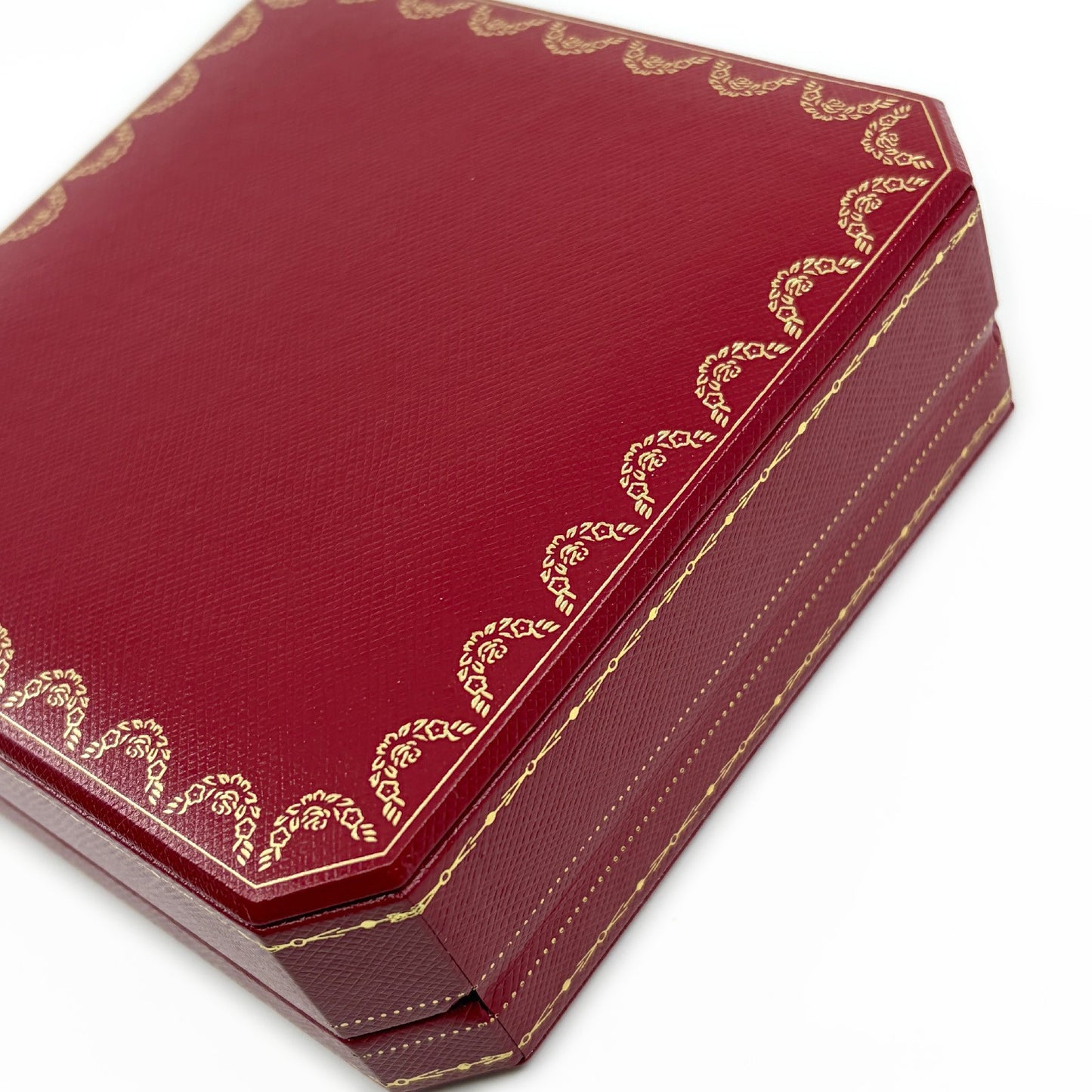 Cartier Jewelry Box Empty Case 2 Piece Set with Outer Boxes Red