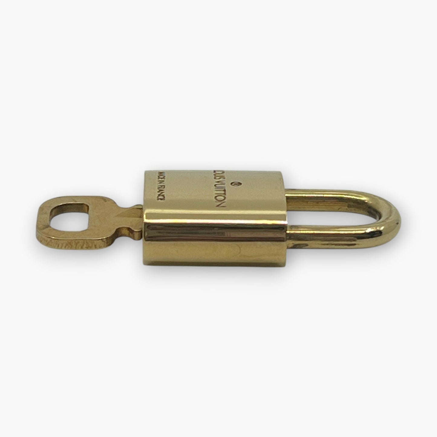 Louis Vuitton Padlock Lock with Key Brass Gold Set of 10 Bag Accessory