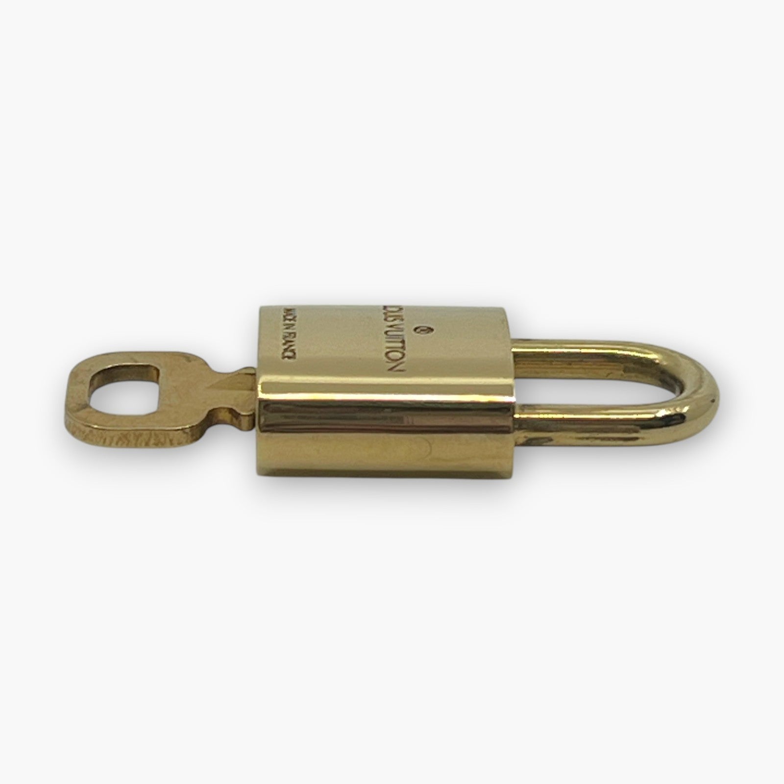 Louis Vuitton Padlock Lock with Key Brass Gold Set of 10 Bag Accessory