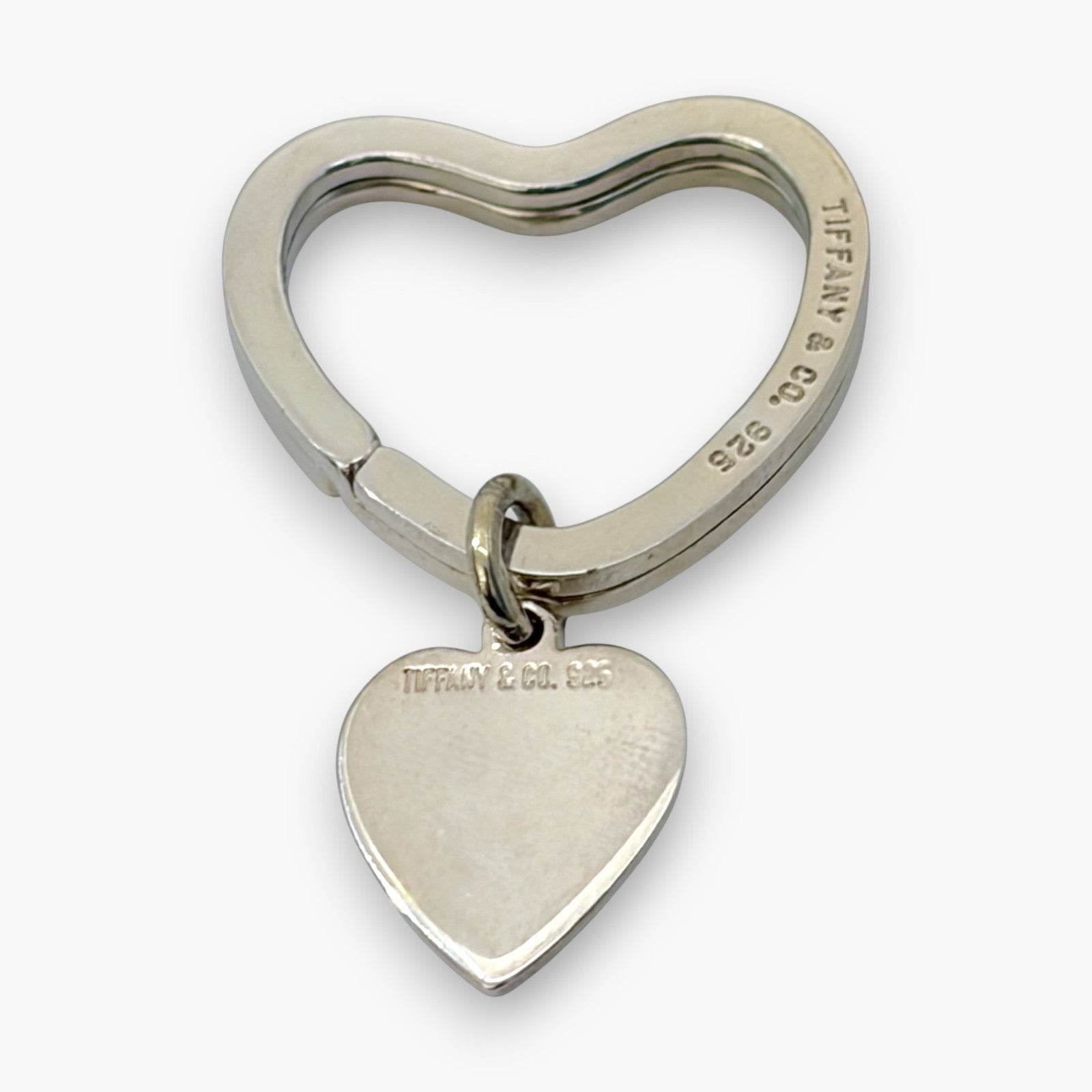 Tiffany & Co. Sterling Silver 925 Heart Key Ring Charm
