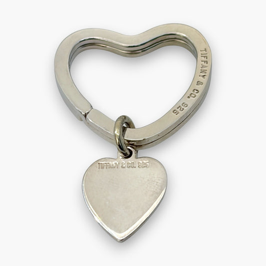 Tiffany & Co. Sterling Silver 925 Heart Key Ring Charm