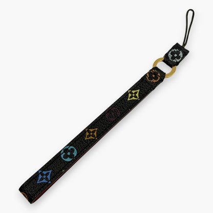 Louis Vuitton Monogram Multicolor Phone Strap Coated Canvas Leather Black M92598