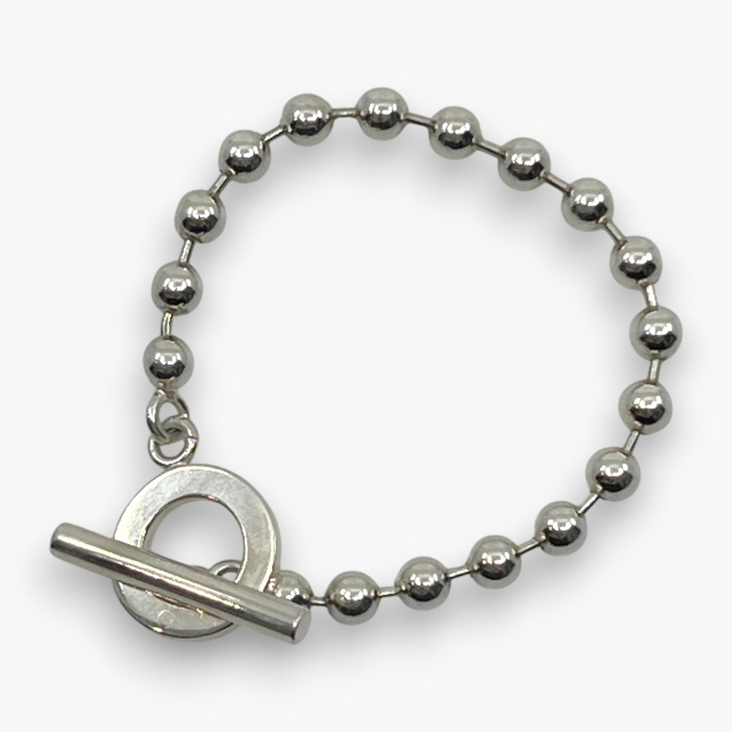 Gucci Sterling Silver 925 Ball Chain Toggle Bracelet