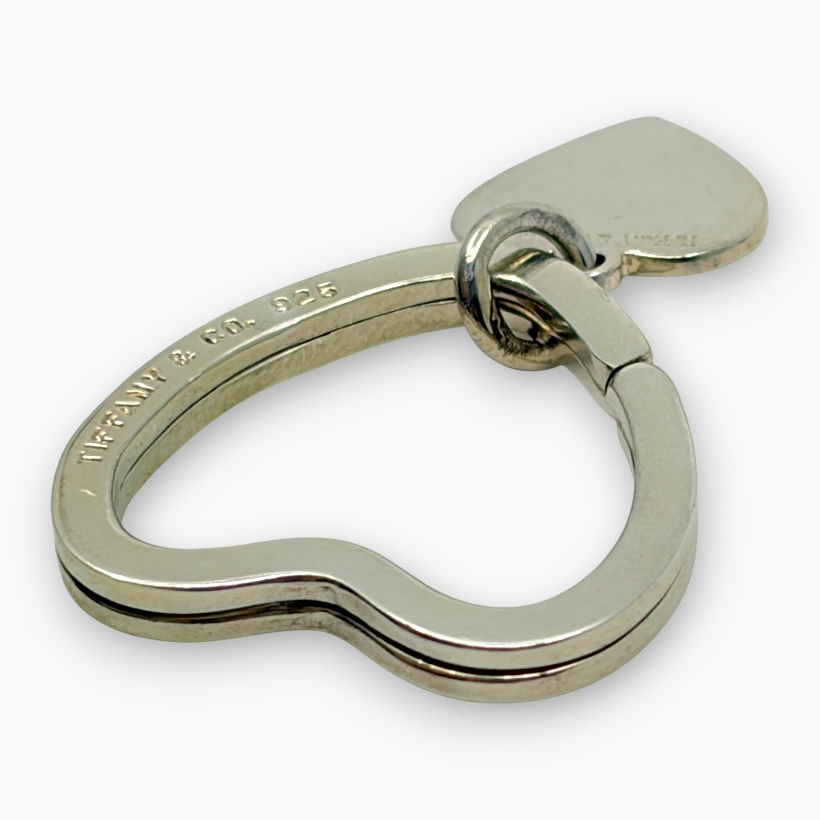 Tiffany & Co. Sterling Silver 925 Heart Key Ring Charm