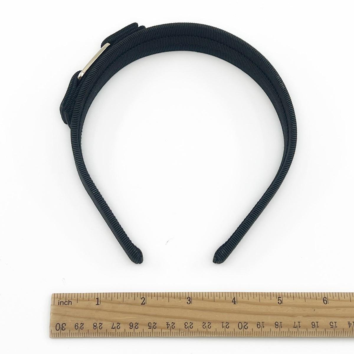 Salvatore Ferragamo Vara Bow Headband Black Grosgrain Gold-Tone Logo